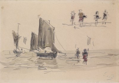 Boote und Fischer von Eugene Louis Boudin